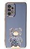 Eiroo Samsung Galaxy A72 / A72 5G Lks Ay Standl Mavi Silikon Klf