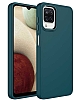 Eiroo Samsung Galaxy A12 / M12 Metal ereveli Yeil Rubber Klf