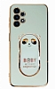Eiroo Samsung Galaxy A13 4G Baby Panda Standl Yeil Silikon Klf