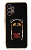Eiroo Samsung Galaxy A13 4G Baby Panda Standl Siyah Silikon Klf