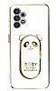 Eiroo Samsung Galaxy A13 4G Baby Panda Standl Beyaz Silikon Klf