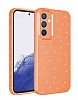Eiroo Samsung Galaxy A14 Ultra Simli Turuncu Silikon Klf