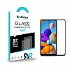 Eiroo Samsung Galaxy A21s Tempered Glass Full Siyah Cam Ekran Koruyucu