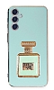 Eiroo Samsung Galaxy A24 4G Aynal Parfm Standl Yeil Silikon Klf
