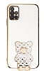 Eiroo Samsung Galaxy A51 Lks Ay Standl Beyaz Silikon Klf