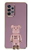 Eiroo Samsung Galaxy A52s 5G Baby Bear Standl Mor Silikon Klf