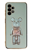 Eiroo Samsung Galaxy A52 / A52 5G Candy Bear Standl Yeil Silikon Klf