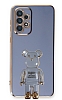 Eiroo Samsung Galaxy A73 Baby Bear Standl Mavi Silikon Klf