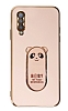Eiroo Baby Panda Samsung Galaxy A70 Standl Pembe Silikon Klf