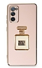 Eiroo Samsung Galaxy S20 FE Aynal Parfm Standl Pembe Silikon Klf