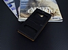 Samsung Galaxy A9 Gizli Mknatsl ift Pencereli Siyah Deri Klf - Resim 2