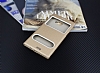 Samsung Galaxy A9 Gizli Mknatsl ift ereveli Gold Deri Klf - Resim 2