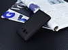 Samsung Galaxy Core Prime Gizli Mknatsl ift ereveli Siyah Deri Klf - Resim 1