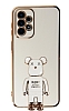 Eiroo Samsung Galaxy A23 Baby Bear Standl Beyaz Silikon Klf
