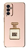 Eiroo Samsung Galaxy M13 Aynal Parfm Standl Pembe Silikon Klf