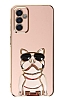 Eiroo Samsung Galaxy M13 Bulldog Standl Pembe Silikon Klf