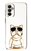 Eiroo Samsung Galaxy M23 Bulldog Standl Beyaz Silikon Klf