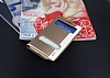 Samsung N7100 Galaxy Note 2 Gizli Mknatsl Pencereli Gold Deri Klf - Resim: 1