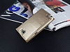 Samsung N7100 Galaxy Note 2 Gizli Mknatsl Pencereli Gold Deri Klf - Resim 2