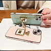 Eiroo Samsung Galaxy Note 20 Aynal Parfm Standl Yeil Silikon Klf - Resim: 2