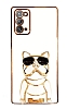 Eiroo Samsung Galaxy Note 20 Bulldog Standl Beyaz Silikon Klf