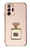 Eiroo Samsung Galaxy Note 20 Ultra Aynal Parfm Standl Pembe Silikon Klf