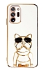 Eiroo Samsung Galaxy Note 20 Ultra Bulldog Standl Beyaz Silikon Klf