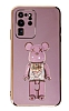 Eiroo Samsung Galaxy Note 20 Ultra Candy Bear Standl Mor Silikon Klf