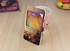 Samsung Galaxy Note 3 Gizli Mknatsl Pencereli Jetaime Deri Klf - Resim: 3