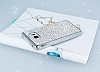 Eiroo Samsung Galaxy Note 5 Tal Silver Silikon Klf - Resim 3