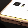 Eiroo Samsung Galaxy Note Edge Gold izgili Round Metal Bumper ereve Fme Klf - Resim 4