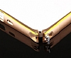 Eiroo Samsung Galaxy Note Edge Gold izgili Round Metal Bumper ereve Fme Klf - Resim 1