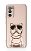 Eiroo Samsung Galaxy S20 FE Bulldog Standl Pembe Silikon Klf