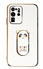 Eiroo Samsung Galaxy S20 Ultra Baby Panda Standl Beyaz Silikon Klf