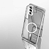 Eiroo Samsung Galaxy S22 5G Manyetik zellikli Wireless effaf Silikon Klf - Resim 4
