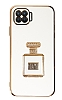 Eiroo Oppo Reno4 Lite Aynal Parfm Standl Beyaz Silikon Klf