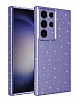 Eiroo Samsung Galaxy S23 Ultra Simli Mor Silikon Klf