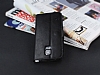 Eiroo Samsung i9600 Galaxy S5 Standl Czdanl Siyah Deri Klf - Resim: 2