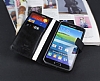 Eiroo Samsung i9600 Galaxy S5 Standl Czdanl Beyaz Deri Klf - Resim: 2