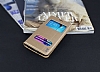 Samsung Galaxy S6 Edge Gizli Mknatsl ift Pencereli Gold Klf - Resim: 1