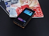 Samsung Galaxy S6 Edge Gizli Mknatsl Pencereli Siyah Deri Klf - Resim 2