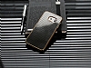 Eiroo Samsung Galaxy S6 Edge Gold Metal Kenarl Siyah Rubber Klf - Resim: 1