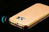 Eiroo Samsung Galaxy S6 Edge Metal Kenarl Gold Rubber Klf - Resim: 3