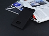 Samsung Galaxy S6 Edge Plus Gizli Mknatsl Yan Kapakl Siyah Deri Klf - Resim 2