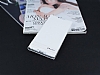 Sony Xperia C5 Ultra Gizli Mknatsl Yan Kapakl Beyaz Deri Klf - Resim: 1
