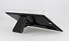 Eiroo Samsung Galaxy Tab 4 8.0 Standl Siyah Deri Klf - Resim 1