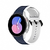 Eiroo Samsung Galaxy Watch 4 Lacivert-Beyaz Silikon Kordon (40mm)