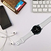 Eiroo Samsung Galaxy Watch Silikon Spor Gri-Beyaz Kordon (46 mm) - Resim: 1