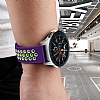 Eiroo Samsung Galaxy Watch Silikon Mor-Yeil Spor Kordon (46 mm) - Resim: 1