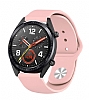 Eiroo Samsung Galaxy Watch Spor Silikon Pembe Kordon (46 mm)
